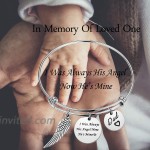 Memorial Bracelet I Was Always His Angel Now He's Mine In Memory Of Loved One Dad Sympathy Gift In memory of dad bracelet