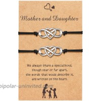 Mother Mom Daughter Bracelet Set Mother's Day Gifts for Mom Daughter Mommy and Me Infinity Heart Matching Bracelet for 2 Jewelry Gift for Mother Girls Women