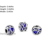 Pandora Jewelry Blue Galaxy Crystal and Cubic Zirconia Charm in Sterling Silver