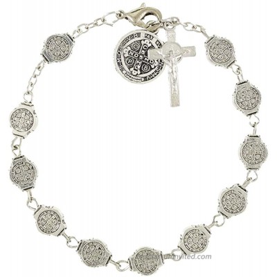 Saint Benedict Medals Rosary Bracelet 7 3 4 Inch