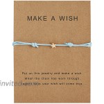 Simple Adjustable Braided Heart Shaped Bracelet With Wish Cards Star Wrap Wristband Bangle For Women Girls Friendship Jewelry 5Pcs Pack-star