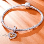 Sister Love Heart Bracelet Charms for Women - 925 Sterling Silver Dangle Dangling Pendants Beads - Fit Pandora Charm Bracelets Necklaces European Snake Chains - Birthday Thanksgiving Gifts.
