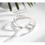 SLUYNZ 925 Sterling Silver Open Bangle Bracelet for Women Fine Jewelry Wedding Engagement Cuff Bracelet Silver
