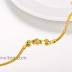 Solid 18k Yellow Gold Bead Bracelet for Women Fine Anniversary Jewelry Gifts for Wife Present for Her 6.5-7.7