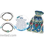 SPUNKYsoul Turtle Bracelet Set Adjustable Best Friend Couples Distance or Anklet Dalmatian Howlite Collection 2 Pack