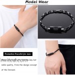 Stainless Steel Cremation Bracelet for Ashes - Cylinder Urn Bangles for Human Ashes - Memorial Ashes Keepsake Jewelry for Men Women Black-20cm 7.87 inch