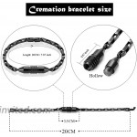 Stainless Steel Cremation Bracelet for Ashes - Cylinder Urn Bangles for Human Ashes - Memorial Ashes Keepsake Jewelry for Men Women Black-20cm 7.87 inch