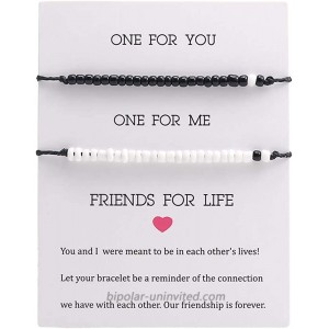 SUMMER LOVE Best Friend Distance Matching Bracelets with Message Card Mini Bead Essential Oil Beads Charm Couple Sisters Bracelet Anklets Gift for Friendship Family