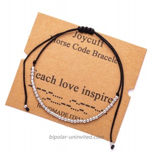 Teacher Appreciation Gifts for Women Morse Code Bracelet Quote Mantra Teacher Bracelet Jewelry Teacher Appreciation Week End of Year Christmas Birthday Thank You Gifts Retirement Gifts for Teacher