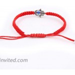Unisex Handmade Braided Rope Lucky Red String Bracelet Hamsa Evil Eye Charm Bracelet for Women Peaceful Adjustable Couple Bracelets