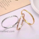 Winnie women's stainless steel rhinestone Roman numerals bracelet rose gold gold silver width 4.55mm. diameter 60mm 3 color set