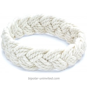 World End Imports White Cotton Sailor Knot Bracelet Large