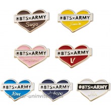 7pcs Kpop BTS Brooch Set BTS Army Bangtan Cute Enamel Lapel Pin for Children Women Clothing Backpack Decoration Gift-1