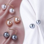 9 PCS Pearl Brooch Pins Anti-Exposure Tops Neckline Safety Pins for Women Girl Collar Sweater Shirt Shawl Clips Fashion Jewelry Accessories