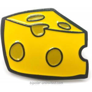 Applicable Pun Cheddar Slice Yellow Cheese Enamel Pin