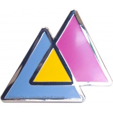 Applicable Pun Pansexual Flag Pan Triangles Pink Yellow and Blue Enamel Pin