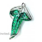 BarhunkftTM New Vintage Lord of The Rings Green Leaf Elven Pin Brooch Pendant Chain Necklace 2021