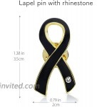 Black Awareness Ribbon Lapel Pin Mourning Melanoma