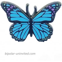 Butterfly Hard Enamel Pin with Blue Gilttering as Gift for Yourself Friends Make You Sparkle Lovely at Party Wedding Banquets