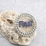 CHOORO Blue Rhinestone Finer Brooch Pin 1920 Greek Sorority Jewelry Gift for Finer Women