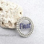 CHOORO Blue Rhinestone Finer Brooch Pin 1920 Greek Sorority Jewelry Gift for Finer Women