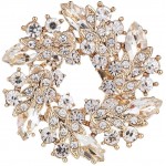 Daisy Jewelry Vintage Rhinestone Bridal Wedding Bouquet Flower Wreath Brooch Pins for Sale