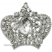 Expo International FA536 Royal Crown Rhinestone Brooch Crystal