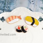 Fashion Cartoon Enamel Brooch Pins Set for Unisex Child Women's Clothing Decorate Sushi Set