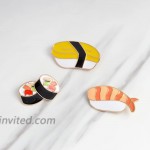 Fashion Cartoon Enamel Brooch Pins Set for Unisex Child Women's Clothing Decorate Sushi Set