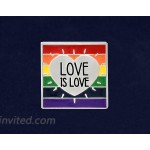 Fundraising For A Cause | Rainbow Love Is Love Pin - Heart LGBTQ Pride Pin for Men & Women 1 Pin