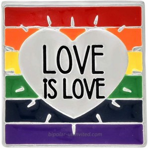 Fundraising For A Cause | Rainbow Love Is Love Pin - Heart LGBTQ Pride Pin for Men & Women 1 Pin