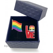 Gay Pride Pin Rainbow Flag Enamel Lapel Pin LGBT Badges Brooches Decoration with a Gift Box for Clothes and Bags