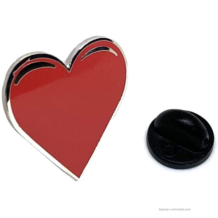 Heart Enamel Lapel Pin - Friendship Love Cute Brooch Badge