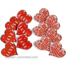 Heart Shaped Lapel Pins Love Enamel Pin Set 1 Inch 12 Pack
