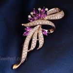 Holiday Promotion 20% Discount Off Merdia Fancy Vintage Style Brooches Pin Created Crystals Brooch for Women with Purple Created Crystal（3Pcs）