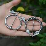 HOLY KT Vintage Viking Norse Penannular Brooch Pin for Women Buckle Clasp Clothes Fasteners Cloak Pin Medieval Viking Jewelry
