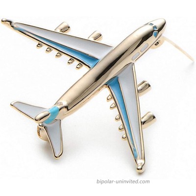 Jana Winkle Alloy Airplane Brooch Pins Enamel Red Blue Plane Luxury Brand Brooches Blue