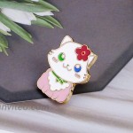 KimYoung Cute Enamel Lapel Pin Sets Carton Animal Brooch Pin Cat Pin
