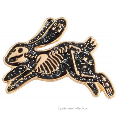 Magi gift Skeleton Running Rabbit Enamel Pins Badges Brooches Backpack Hat Bag Accessories Bunny Jewelry for Men Women Gold Small