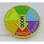 Mike&MarieMerch Spinning Enamel Mood Pin. Multicolor Rainbow Spinner Hard Enamel pin. Mood Arrow rotates to Select Mood.
