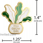 Mikspress You Grow Girl Plant Lady Enamel Pin Motivational Pins Plant Lover Gift Lapel Pins