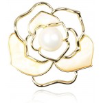 Pearl Brooch Pins ROSE of Woman Temperament Wedding Party Craft for Women Gift Mothers Day Valentine's Day