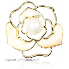 Pearl Brooch Pins ROSE of Woman Temperament Wedding Party Craft for Women Gift Mothers Day Valentine's Day
