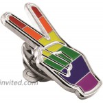 PinMart Gay Pride Rainbow Flag Love Wins LGBT Enamel Lapel Pin Set
