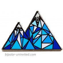 Real Sic Geometric Mountain Enamel Pin - Lapel Pin Series - Unisex Metal Pin for Bags Shirts and Backpacks Blue
