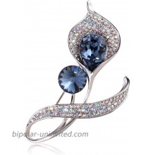 Richapex Elegant Blue Crystal Brooch Pin Cubic Zirconia Fashion Crystal with Swarovski Crystal Jewelry Women's Brooch Pin