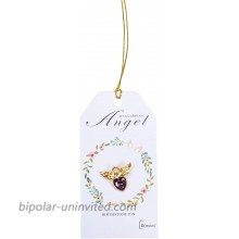 Roman 0.75 inches Angel Birthstone Gold Pin with Card February Purple Crystal
