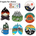 Shinmond 10 Styles Go Travel ! Adventure Pin Mountain Forest Lakes Earth Explore Nature Bus Enamel Pin Button Badge Brooch Women Men Outdoorsy Gift--1PC