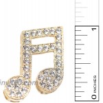 Spinningdaisy Tiny Jewel Crystal Music Sixteenth Note Brooch Pin Gold