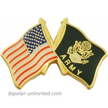The Masonic Exchange American Flag & Army Flag Lapel Pin - [Red & Black][1'' Wide]